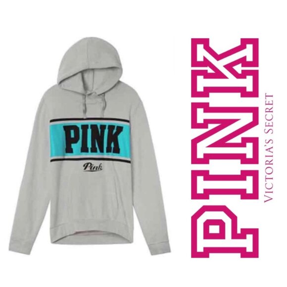 Victoria's Secret PINK | Gray Crossover Funnel Neck Hoodie | Size Extra Small - Picture 2 of 12